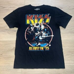 Official KISS “Alive in ’75” Tee Y2K Graphic Print